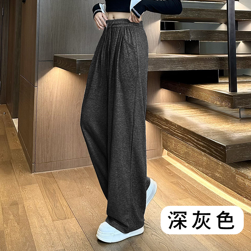 Glutinous rice pocket pants dark gray