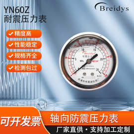 压力表YN60Z轴向耐震0-1.6mpa水压表气压表液压表高压表真空表