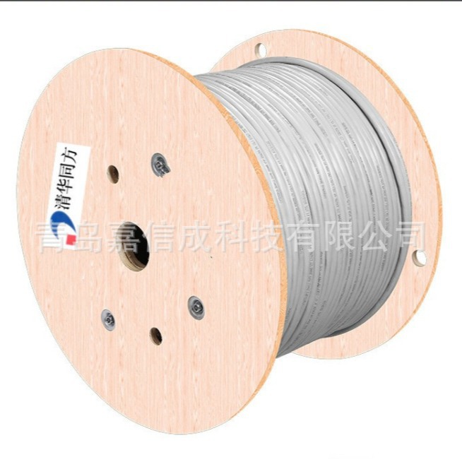 清华同方超六类6A万兆屏蔽网线CC81004FP铝箔0.58屏蔽FTP