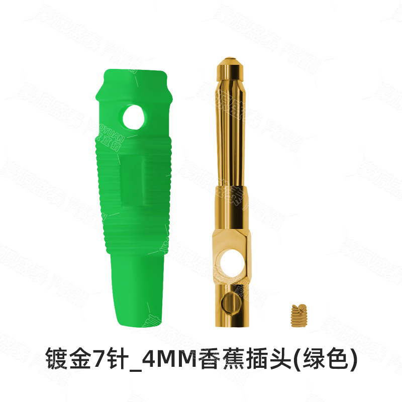 純銅ハンダレス32a大電流高圧バナナジョイント4mmバナナプラグスピーカーコードバナナヘッド7ピン|undefined