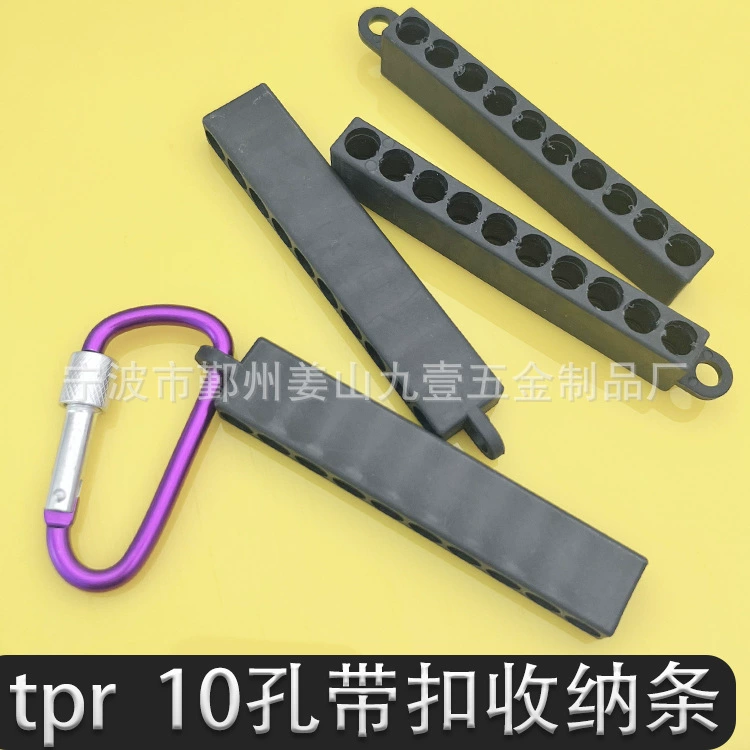 Tpr аппаратная головка для хранения 10 отверстий 1/4 отвертки резиновая полоса может быть оснащена карабинной пряжкой 6,35 мм для хранения