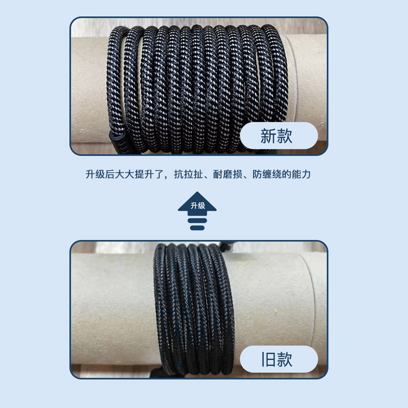 Cable de datos de 240W 5A adecuado para portátil Huawei Xiaomi tejido pd cable de datos de carga rápida Type-c100W de doble cabezal