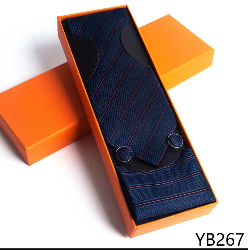 Paisley Men's Necktie Pocket Square And Cufflinks Gift Set_voghion.com