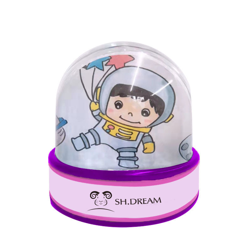 Plastic snowball crystal ball silicone base quicksand photo frame astronaut floating glitter photo frame DIY quicksand snowball
