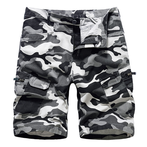 Amazon Summer Men's Work Shorts EU Size Camouflage Loose Plus Size Casual Men's Five-Pocket Pants