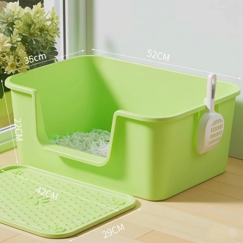 猫砂盆矮脚猫幼猫专用隔臭防外溅猫厕所屎盆子猫咪用品加大空间|undefined