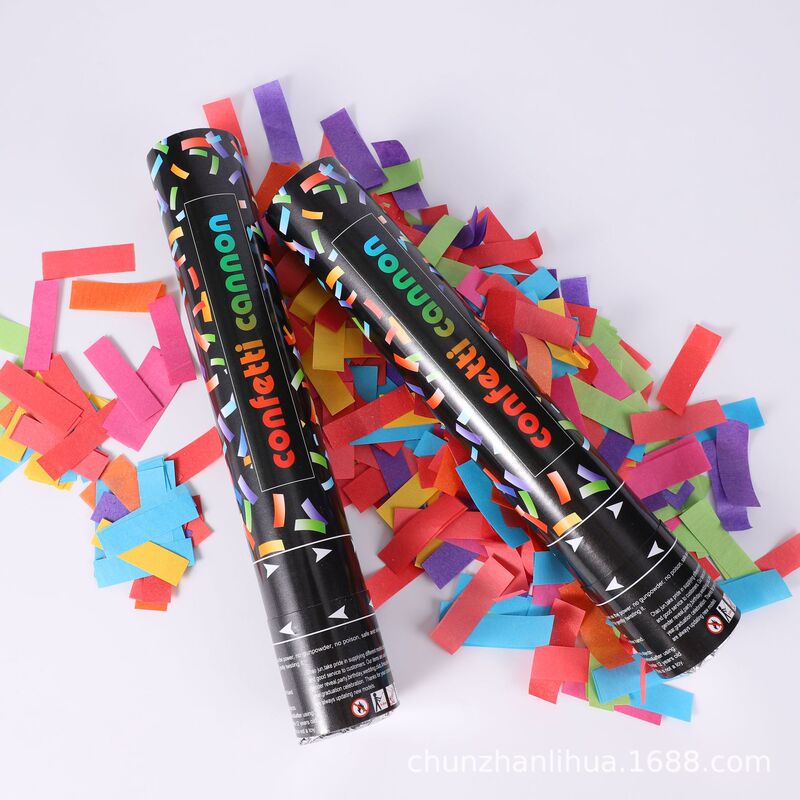 Cross-Border Exclusive Supply of Confetti Cannon Hand-Twisted Confetti Tubes for Parties, Colorful Confetti Fireworks, Wholesale from Manufacturers Cross-Border Exclusive Supply of Confetti Cannon Hand-Twisted Confetti Tubes for Parties, Colorful Confetti Fireworks, Wholesale from Manufacturers