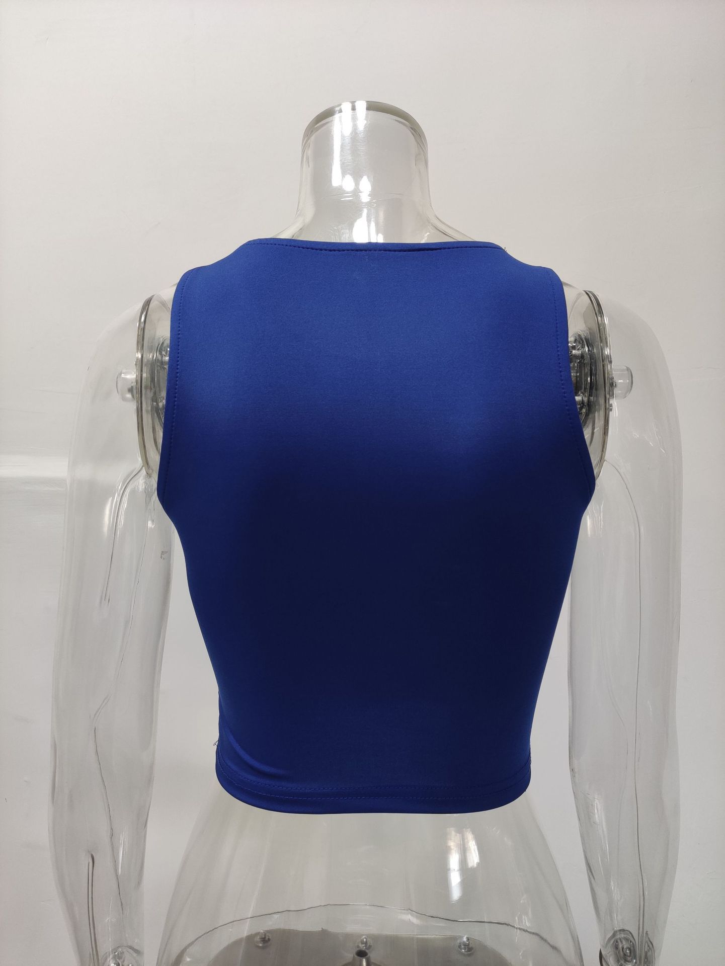 Women's Clothing Summer Solid Color Sleeveless Round Neck Tank Vest T-Shirt Women's New Wish Fashion Top_ecoleips.com