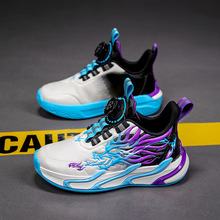 童鞋男童鞋子春秋新款儿童运动鞋旋转扣跑步透气老爹鞋运动鞋