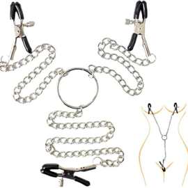 三头双头乳夹分穴阴夹蒂女用SM乳饰惩罚调教咪咪夹虐乳阴蒂刺激