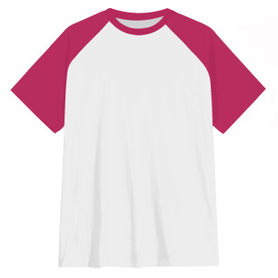 2023 New ProducT Foreign Trade Wholesale Solid Color Raglan ShorT Sleeve HeaT Transfer SublimaTion PolyesTer T-shirT