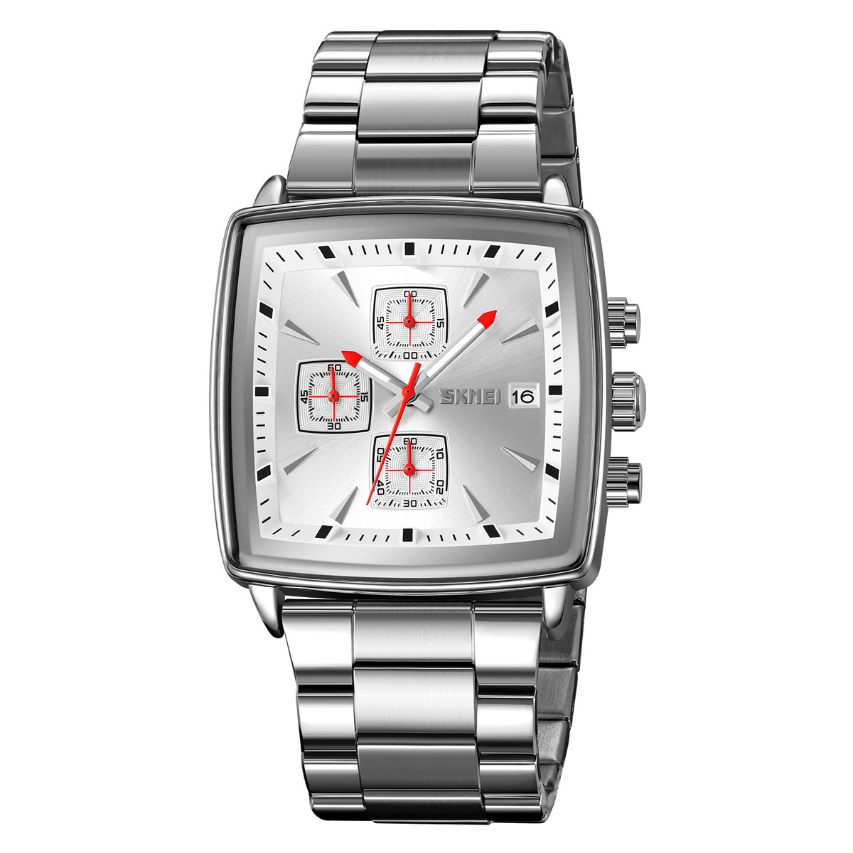 Momento de comercio exterior transfronterizo reloj de hombre tres ojos seis agujas calendario de luz nocturna reloj de pulsera impermeable multifunción cronógrafo de hombre
