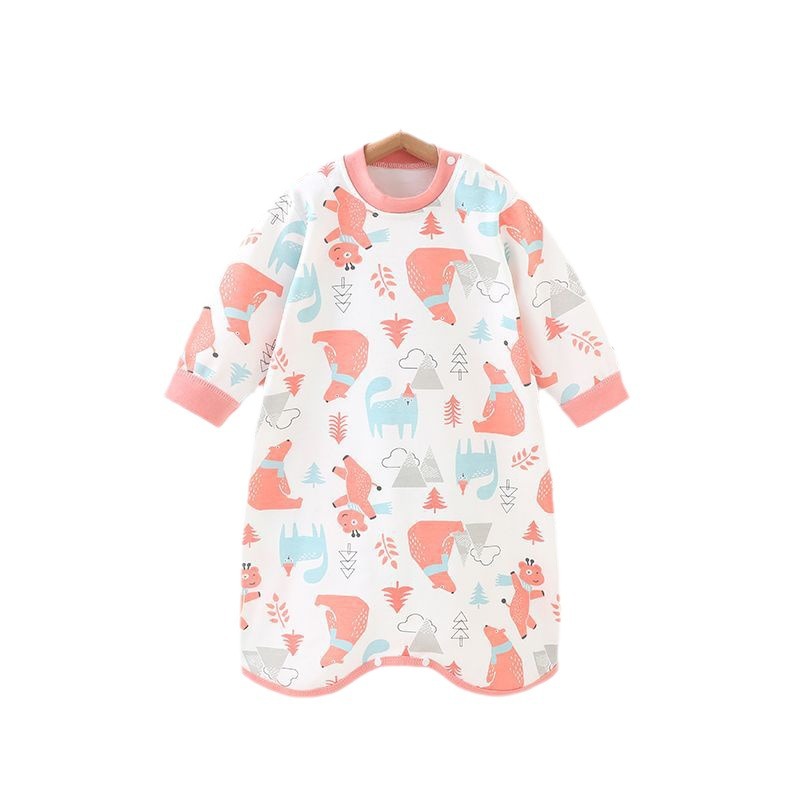 잠옷 가을과 겨울 귀여운  소녀 순수한면 잠옷 어린이 따뜻한 가운 슬리핑 백 점프 수트