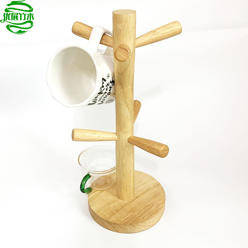 Shopkeepers recommend spot Beech drain rack Japanese creative solid wood six-claw mug drain Cup pendant DIY