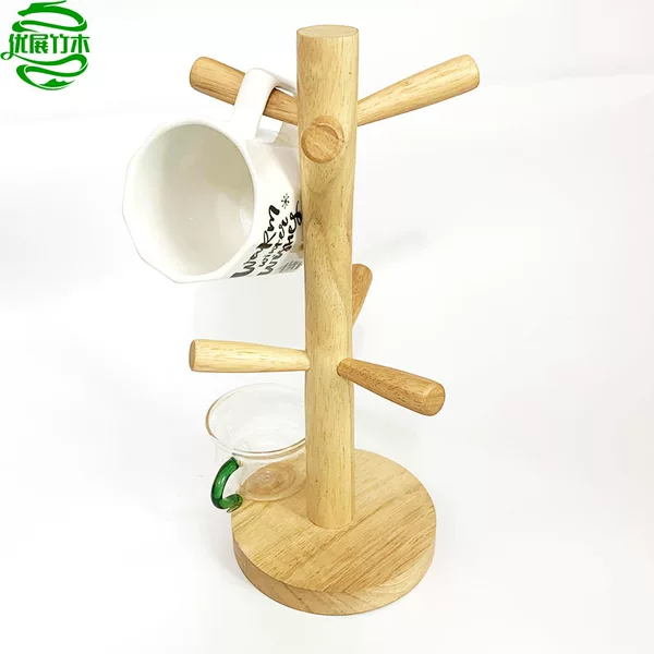 Shopkeepers recommend spot Beech drain rack Japanese creative solid wood six-claw mug drain Cup pendant DIY