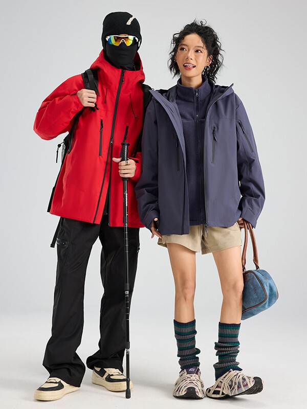王者铠甲骆陀户外冲锋衣女三合一2025新款防水防风外套男登山服装|undefined