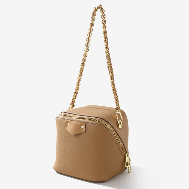 Shoulder bag, leather small bag, high-quality style, cowhide