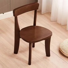 儿童小椅子实木靠背家用矮凳换鞋凳橡胶木简约简易现代家用靠背椅