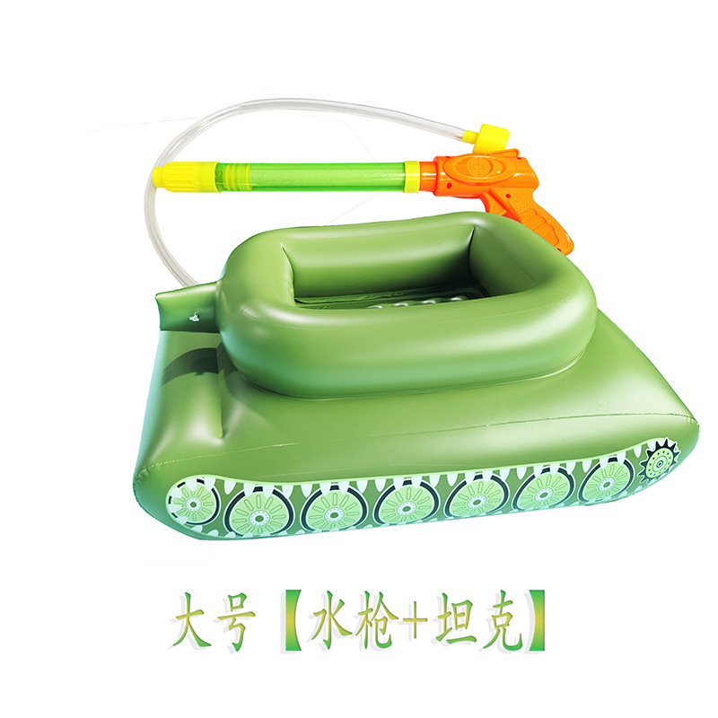 [en stock] en stock infláble rociador de agua contra el tanque de batalla piscina al aire libre para padres e hijos artículos de entretenimiento junto al mar piscina de verano