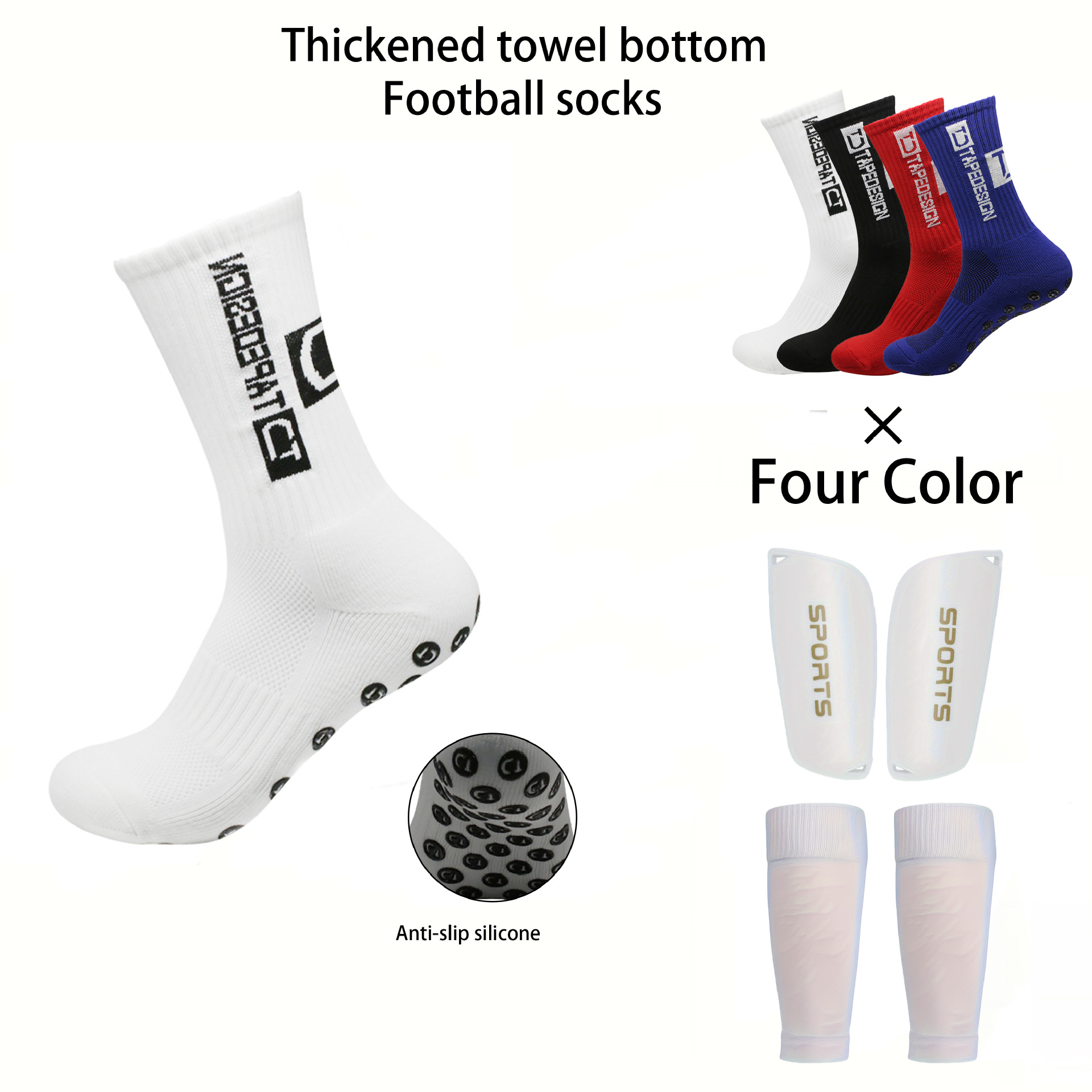 Performance Sports Socks With Anti-Slip Grips & Cushioned Terry Sole – Football, Running, Yoga & Cycling_voghion.com