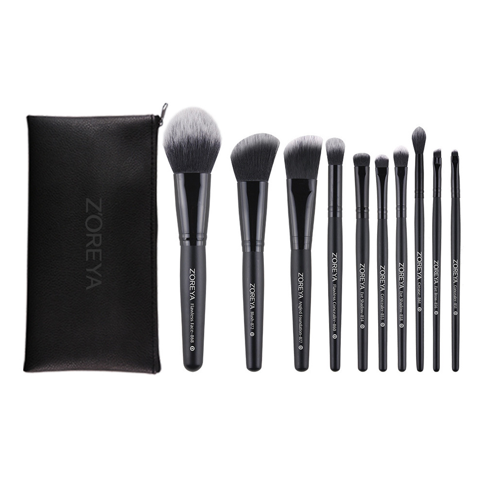 Zhuolya corrector transfronterizo cepillo herramientas de belleza sombra de ojos labio cepillo bolsa de almacenamiento conjunto completo maquillaje cepillo traje al por mayor