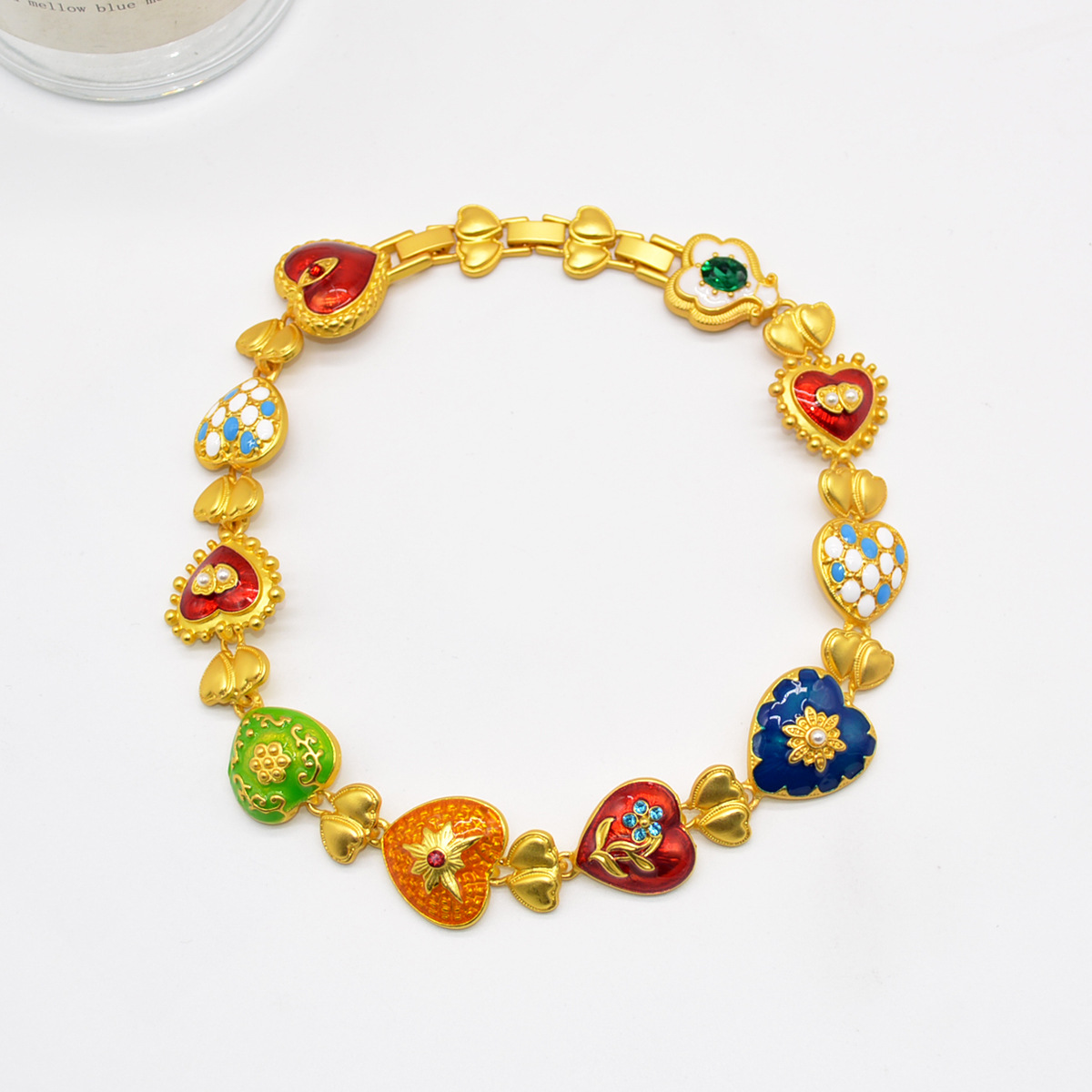 1 Piece Quantity Vintage Style Choker Leaves Heart Shape Flower Alloy Plating Women's Necklace