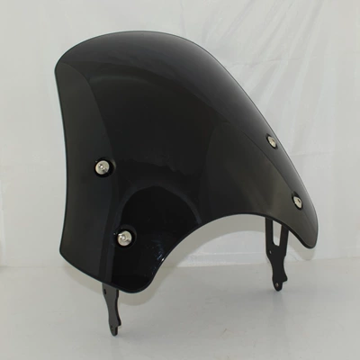 Suitable for Yamaha XSR900 16-21 modified motorcycle front windshield windshield mirror (Motorcycle front windshield) - smoked-black