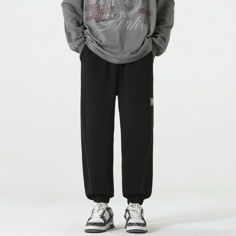 Comfortable sports trousers, drawstring, loose fit, plus size, oversize