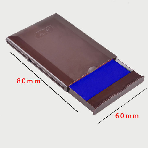 Lizao metal flip ink pad color quick-drying ink pad rectangular fabric quick-drying ink pad office ink pad wholesale