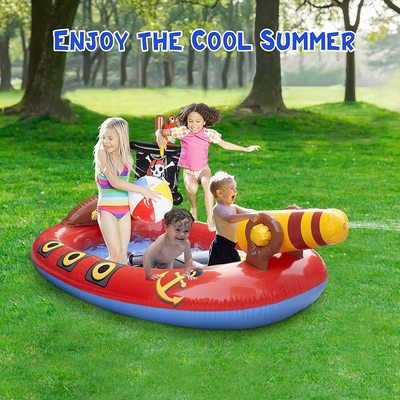 家用大号卡通动物戏水池喷水充气游泳池戏水玩具池滑梯水池游泳池|ms