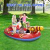 家用大號卡通動物戲水池噴水充氣遊泳池戲水玩具池滑梯水池遊泳池