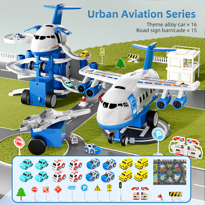 Transfronterizo popular para niños aviones de juguete niño coche de ferrocarril educativo coche de juguete de aleación de ingeniería de fuego grande