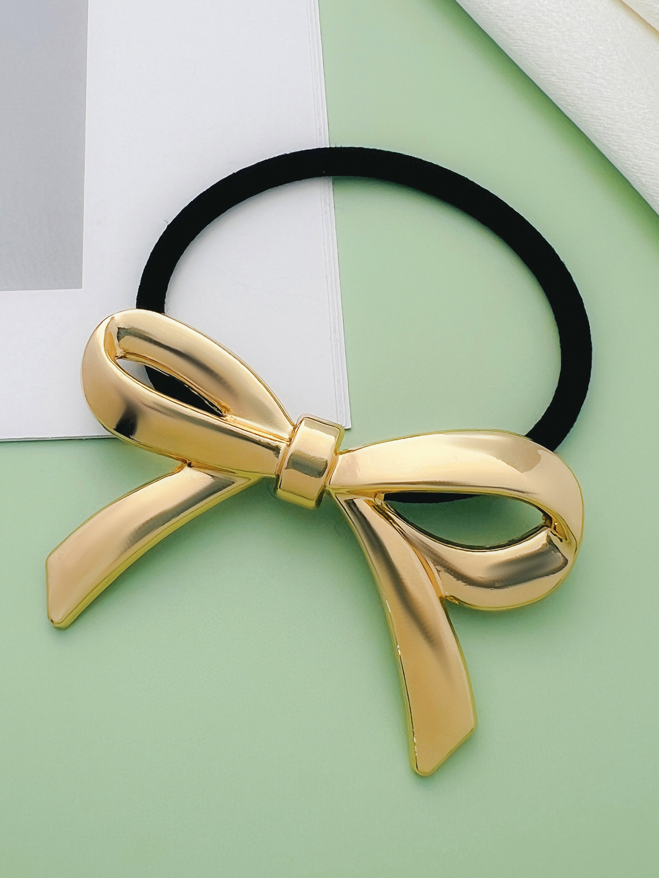 11g Weight Hair Tie Hair Accessories Type 1 Piece Quantity Holiday, Daily Occasion Alloy Material Bow Knot Pattern All Seasons Season Women's Gender Plating Design Vacation, Classic Style Style Vacation Classic Style Women's Bow Knot Alloy Plating Hair Tie 1