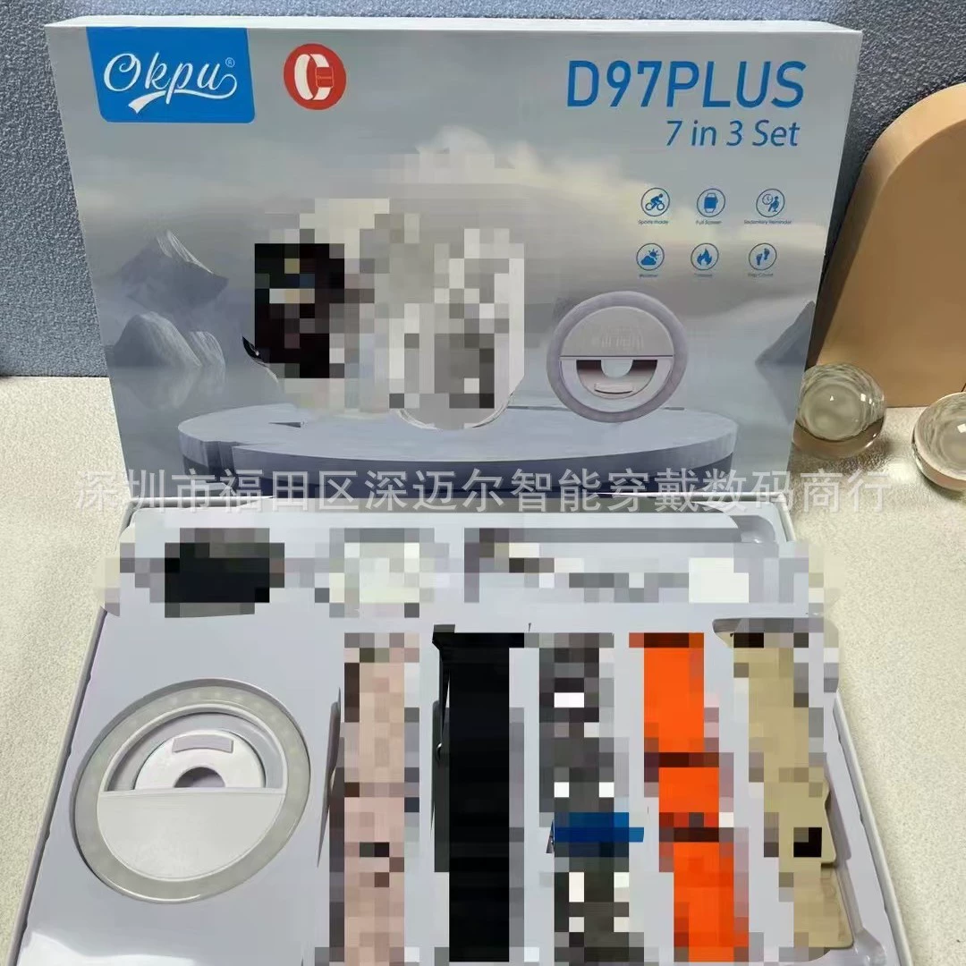 Набор, спортивный браслет, гибкие наушники, D97, 97plus, bluetooth, широкий экран