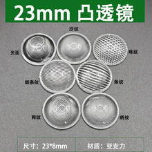 23mm透镜光面手电筒猫眼玩具灯具配件凸透镜
