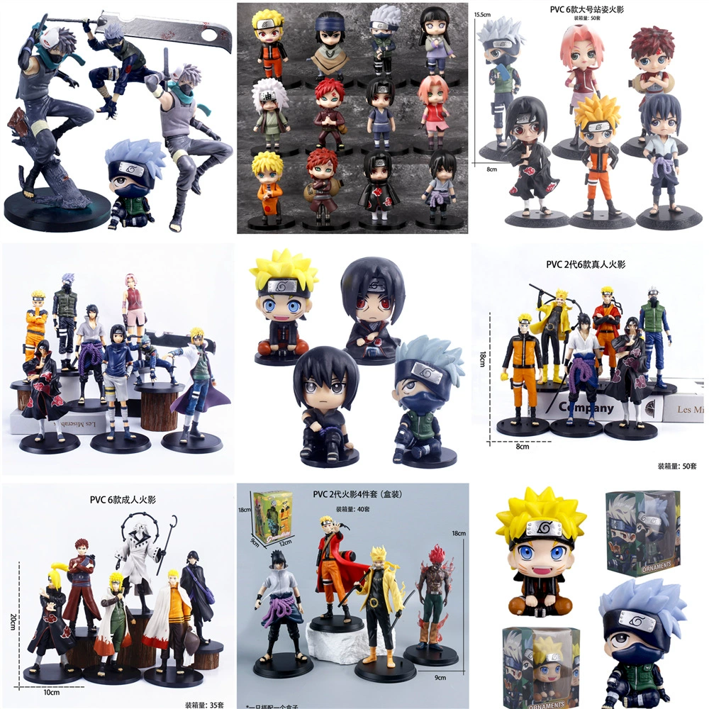 Коллекция серии Наруто: Kakashi Uchiha Itachi Sakura Sasuke Naruto Namikaze Minato модель