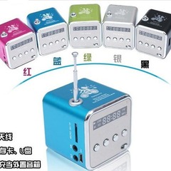ポータブルミニ Bluetooth 小型スピーカー、スクリーンラジオノートブック MP3 プレーヤースピーカーカード付き