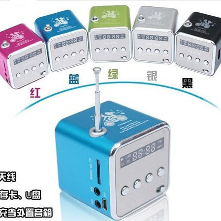 Портативный мини-динамик Bluetooth с экраном, радио, ноутбуком, MP3-плеером, динамиком