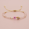 Brand trend fashionable crystal, copper beads heart-shaped, beaded bracelet handmade