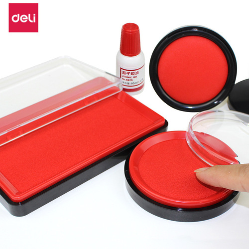 Deli ink pad fast-drying financial seal box ink pad large ink ink pad replenishment liquid ink pad oil wholesale