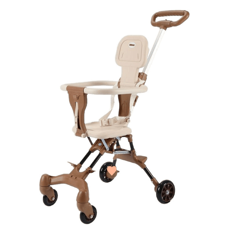 Caminar para bebés confortável, ligero y plegable, carrito de cuatro ruedas para bebés de dos vías para niños caminando para bebés