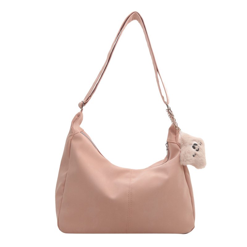 Bolso retro de gran capacidad Mori para axilas bolso de mujer 2024 nuevo bolso bandolera ligero de moda de color sólido de primavera