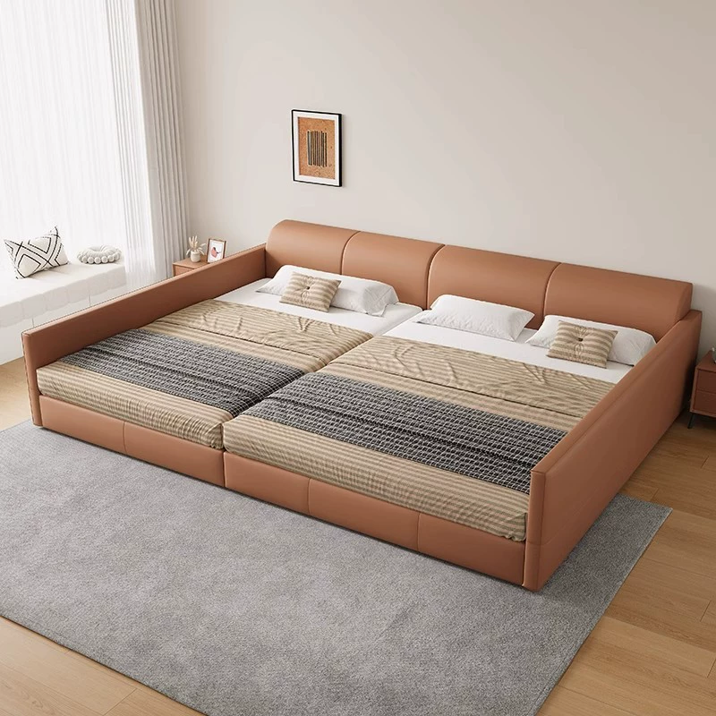 Кровать-татами, семейная кровать, семейная кровать для семьи из трех человек, семейная кровать для второго ребёнка, очень большая кровать, современная простая двуспальная кровать