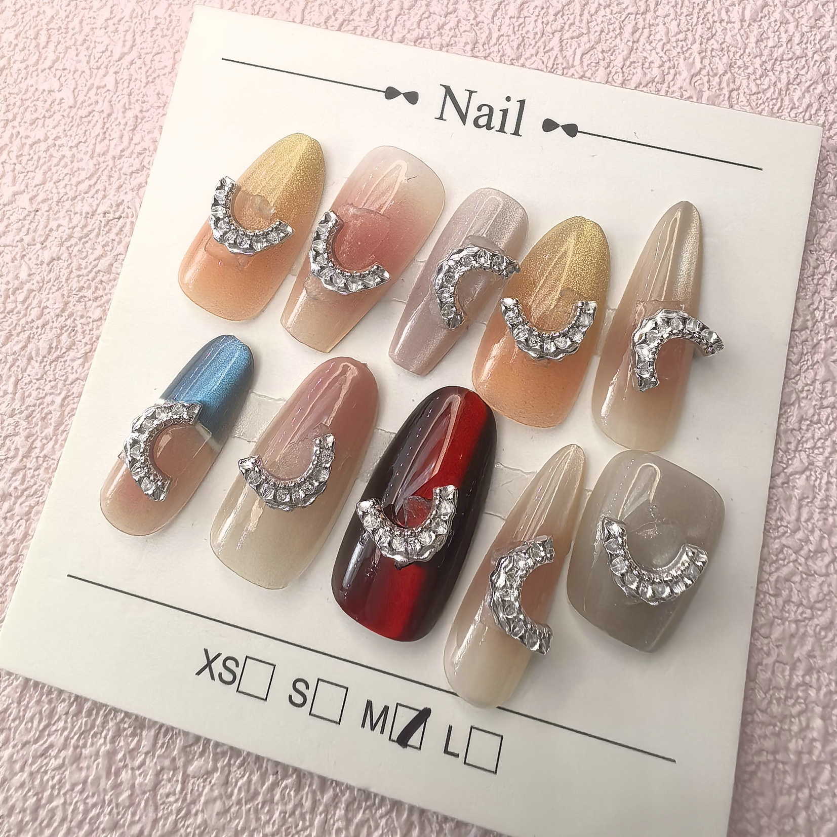 义乌厂家现货迷你美甲饰品手工DIY穿戴甲配件批发0004.j