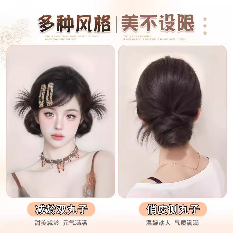 Rascar el cabello de la pelusa de la cabeza de la simulación de brotes de cabello de la cabeza de la mitad de un anillo lateral para el cabello de aumento de cabello natural pelucas