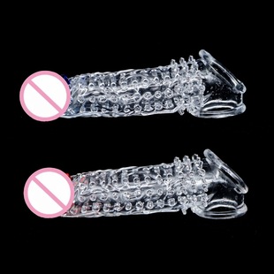 Crystal Mace Color Penis Cover Plus Bold Mao Mao Granular Condom Couple Sex Adult Products