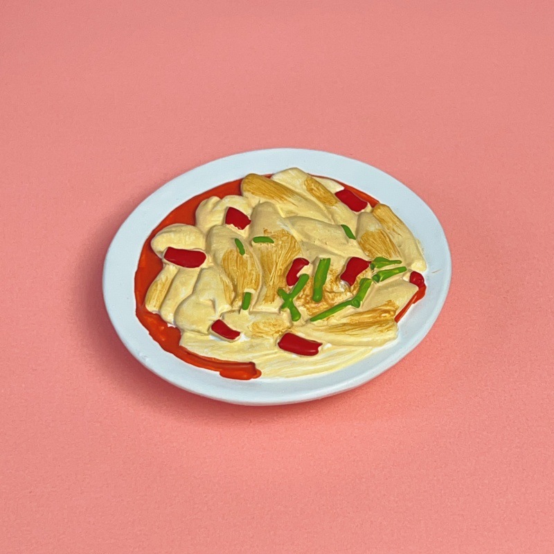 Creatividad de derechos de autor en línea gran tamaño de comida para jugar resina pegatinas de decoración para el hogar pegatinas de postre de pastel de simulación fábrica de stock