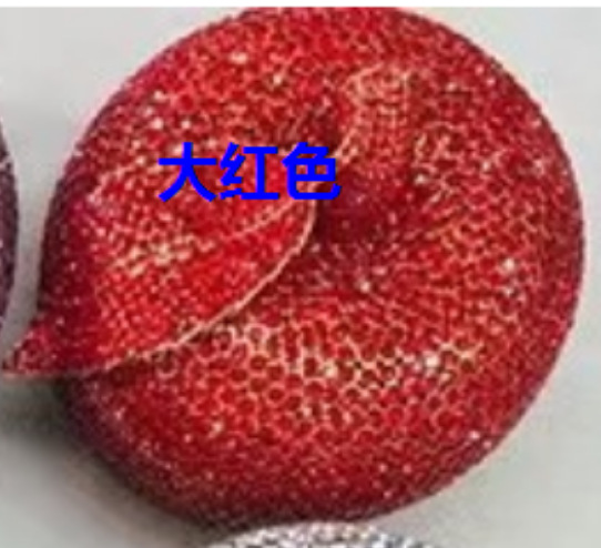 Nuevo cross-border manzana roja con diamantes bolsas de banquete de diamantes bolsas de mano de mujer Apple Clutch Bag