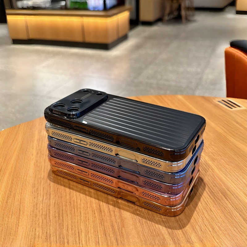 秒变iPhone18promax电镀散热边瓦楞手机壳苹果17高级16防摔保护套