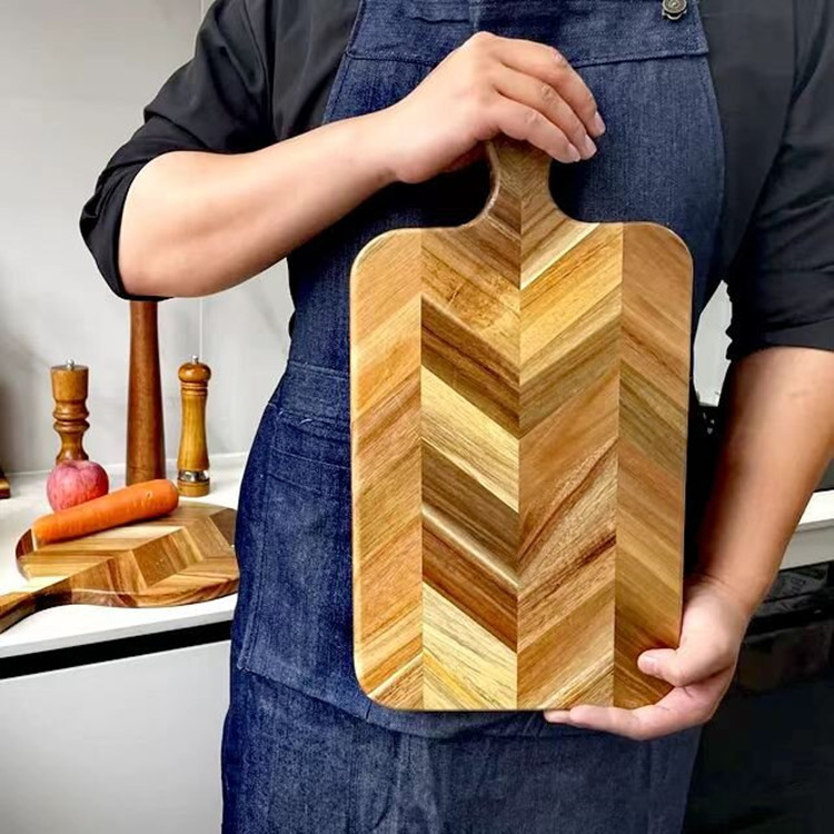 Madera maciza transfronteriza, tabla de cortar de madera de Acacia, tabla de cortar de frutas domésticas, tabla de cortar de madera, tabla de cortar de madera, empalme, tabla de cortar de alimentos suplementarios, madera